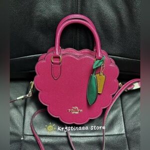 Coach Leather Raspberry Crossbody CR252 NWT
